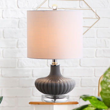 Kamille 18" Glass and Lucite LED Table Lamp - JONATHAN Y